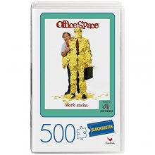 Cover art for Office Space Movie 500-Piece Jigsaw Puzzle in Plastic Retro Blockbuster VHS Video Case, for Adults and Kids Ages 8 and up