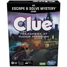 Cover art for Clue Board Game Treachery at Tudor Mansion, Clue Escape Room Game, Murder Mystery Games, Cooperative Family Board Game, Ages 10 and up, 1-6 Players