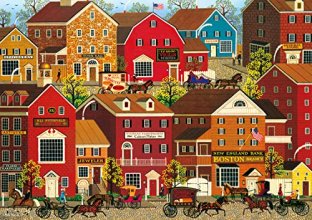 Cover art for Buffalo Games - Charles Wysocki - Lilac Point Glen - 300 Large Piece Jigsaw Puzzle, Red