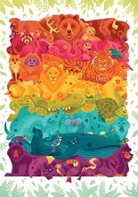 Cover art for Buffalo Games - Rainbow Menagerie - 300 Large Piece Jigsaw Puzzle