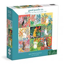Cover art for Dogs and Flowers 500 Piece Jigsaw Puzzle from Good Puzzle Co. - Beautiful Puzzles That Give Back to You and The Planet, 100% Recycled FSC Paper, Enjoyable Activity for Family and Friends