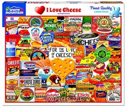 Cover art for White Mountain Puzzles I Love Cheese, 1000 Piece Jigsaw Puzzle