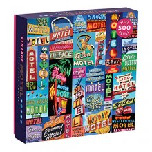 Cover art for Galison Vintage Motel Signs 500 Piece Jigsaw Puzzle for Adults, Classic Family Puzzle with 500 Pieces and Vintage Artwork