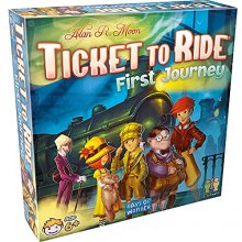 Cover art for Ticket to Ride First Journey Board Game | Board Game for Kids | Family Board Game | Train Game | Ages 6+ | For 2 to 4 players | Average Playtime 15-30 minutes | Made by Days of Wonder