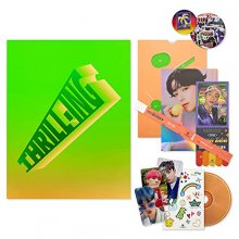 Cover art for THE BOYZ 6th mini album THRILL-ING [ Splash Ver. ] Photobook + Lyrics Card + CD-R + Streaming Band + Ticket + Post Card + Sparkling Photo Card + Photocard + Tattoo Sticker