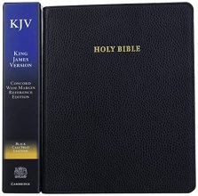 Cover art for KJV Concord Wide Margin Reference Bible, Black Calf Split Leather, KJ764:XM