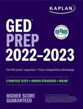 Cover art for GED Test Prep 2022-2023: 2 Practice Tests + Proven Strategies + Online (Kaplan Test Prep)