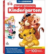 Cover art for Disney Learning Magical Adventures in Kindergarten Workbooks, Math, Reading Comprehension, Writing, Numbers, Addition, Subtraction, Kindergarten Workbooks Age 5-6, Classroom or Homeschool Curriculum