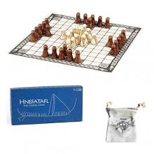 Cover art for Hnefatafl - The Viking Game - Includes Uniquely Designed Cotton Drawstring Pouch/Bag for Playing Pieces