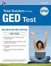 Cover art for GED Total Solution, For the 2023 GED Test, 2nd Edition (GED® Test Preparation)