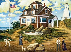 Cover art for Buffalo Games - Charles Wysocki - A Delightful Day on Sparkhawk Island - 1000 Piece Jigsaw Puzzle