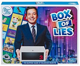 Cover art for Hasbro Gaming The Tonight Show Starring Jimmy Fallon Box of Lies Party Game for Teens and Adults