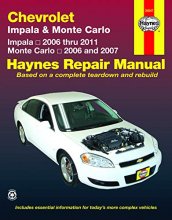 Cover art for Chevrolet Impala (06-11) & Monte Carlo (06-07) Haynes Repair Manual
