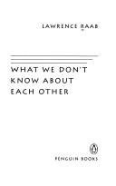 Cover art for What We Don't Know about Each Other (National Poetry Series)