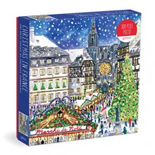 Cover art for Michael Storrings Christmas in France 500 Piece Puzzle from Galison - Wonderful Holiday Puzzle for Adults and Families, Charming Christmas Scene, Thick and Sturdy Pieces, Perfect