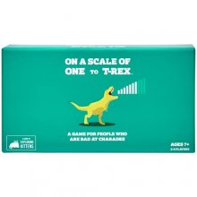 Cover art for On a Scale of One to T-Rex by Exploding Kittens: A Card Game for People Who Are Bad at Charades - Family Card Game- Card Games for Adults, Teens & Kids