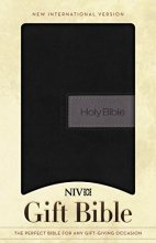 Cover art for NIV, Gift Bible, Leathersoft, Black/Gray, Red Letter Edition