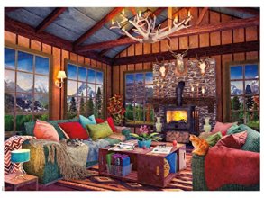 Cover art for Ceaco - Rustic Lodge - Cozy Fire - 1000 Piece Jigsaw Puzzle