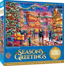 Cover art for MasterPieces 1000 Piece Christmas Jigsaw Puzzle - Village Square - 19.25"x26.75"