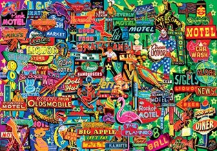 Cover art for Kodak Premium Puzzles: Neon Retro Signs by Artist: Garry Walton 1500 Piece Jigsaw Puzzle