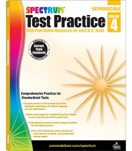 Cover art for Spectrum Test Practice 4th Grade Workbooks All Subjects, Math, Language Arts, and Reading Comprehension Grade 4 Reproducible Book, Vocabulary, Writing, and Math Practice for Standardized Tests