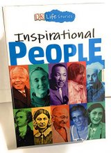 Cover art for Life Stories Inspirational People 10 Books Collection with Bookmarks and a Fun write-On Poster: Mandela, Goodall, Hamilton, Johnson, Gandhi, Keller, Nightingale, Einstein, King Jr, & Frank