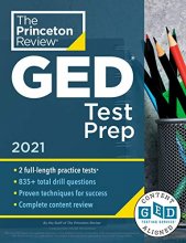 Cover art for Princeton Review GED Test Prep, 2021: Practice Tests + Review & Techniques + Online Features (2021) (College Test Preparation)