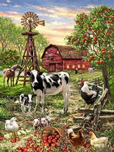 Cover art for Springbok's 36 Piece Jigsaw Puzzle Barnyard Animal - Made in USA