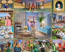 Cover art for White Mountain - Death in Paris, 1000 Piece Jigsaw Puzzle, Murder Mystery