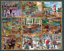 Cover art for White Mountain - for All Seasons, 1000 Piece Jigsaw Puzzle, Winter, Christmas, Autumn