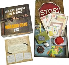 Cover art for Escape Room in a Box:The Walking Dead Board Game, Party Game for 4 to 8 Players with Clues & Puzzles Inspired by AMC TV Series, Gift for Teens & Adults Ages 13 Years Old & Up