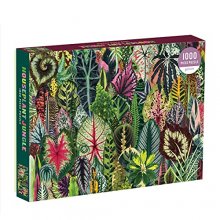 Cover art for Galison Houseplant Jungle 1000 Piece Jigsaw Puzzle for Adults – Plant Jigsaw Puzzle with Mix of Succulents & Other Household Plants – Fun Indoor Activity, Multicolor