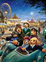 Cover art for Ceaco Lonely Dog - Night at The Carnival Puzzle (1000 Piece)