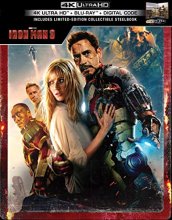 Cover art for Iron Man 3 4K Limited Edition Steelbook (4K Ultra/Blu-Ray/Digital)