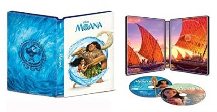 Cover art for Disney's Moana 4K Limited Edition Collectible Steelbook; 4K + Blu Ray + Digital