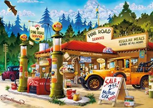 Cover art for Buffalo Games - Pine Road Service - 300 Large Pieces Jigsaw Puzzle (21.25 x 15 inches), Multi Color
