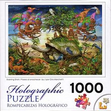 Cover art for Evening Stroll Holographic 1000 pc Puzzle by Artist Ciro Marchetti