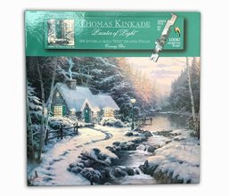 Cover art for Thomas Kinkade Painter of Light 500pcs Interlocking Stix-Shapped 27x20 Jigsaw Puzzle Evening Glow