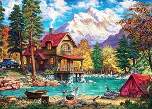 Cover art for Ceaco - Weekend Retreat - House in The Forest - 1000 Piece Jigsaw Puzzle