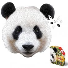 Cover art for Madd Capp PANDA 550 Piece Jigsaw Puzzle For Ages 10 and up - 3009 - Unique Animal-Shaped Border, Poster Size, Challenging Random Cut, Five-Sided Box Fits on Bookshelf, Includes Educational Fun Facts