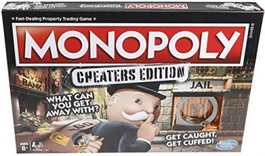 Cover art for Monopoly Game: Cheaters Edition Board Game Ages 8 and Up