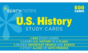 Cover art for U.S. History SparkNotes Study Cards, 600 Cards (Volume 19)