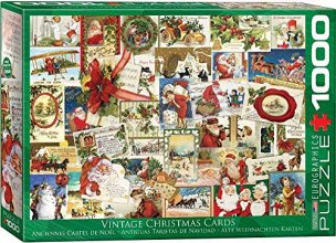 Cover art for EuroGraphics Vintage Christmas Cards Puzzle (1000 Piece), 6000-0784