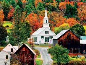 Cover art for Ceaco Around The World Waits River Church Jigsaw Puzzle (550 Piece)