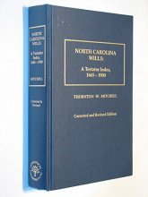 Cover art for NORTH CAROLINA WILLS A Testator Index, 1665-1900