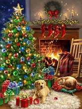 Cover art for Springbok's 500 Piece Jigsaw Puzzle Christmas Morning - Made in USA