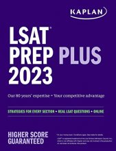 Cover art for LSAT Prep Plus 2023: Strategies for Every Section + Real LSAT Questions + Online (Kaplan Test Prep)