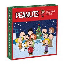 Cover art for Galison Charlie Brown Peanuts Christmas 1000 Piece Jigsaw Puzzle for Families, Holiday Puzzle with Festive Themes