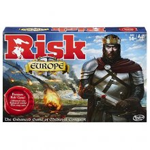 Cover art for Risk Europe Strategy Board Game by Hasbro - Perfect Game for the Entire Family - Multiplayer Conquest of 7 Unique Kingdoms - Accept Secret Missions, Fight Battles, Take Over Medieval Europe