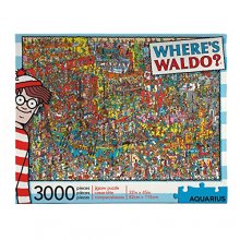 Cover art for Aquarius Where's Waldo (3000 Piece Jigsaw Puzzle) - Officially Licensed Where's Waldo Merchandise & Collectibles - Glare Free - Precision Fit - 32 x 45 Inches